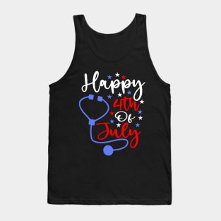 Happy 4th Of July Nurse Tank Top